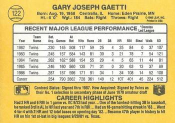 Gary Gaetti  baseball card collectible - Main Image 2