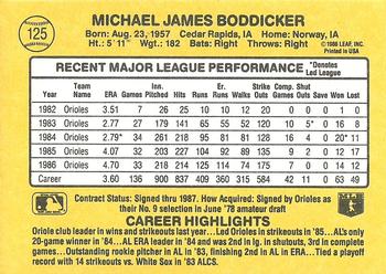 Mike Boddicker  baseball card collectible - Main Image 2