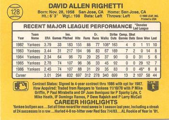 Dave Righetti  baseball card collectible - Main Image 2