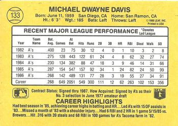 Mike Davis  baseball card collectible - Main Image 2