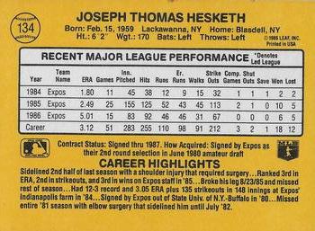 Joe Hesketh  baseball card collectible - Main Image 2