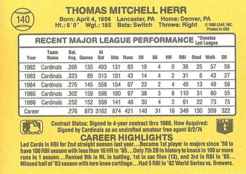 Tommy Herr  baseball card collectible - Main Image 2