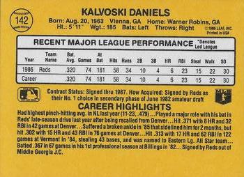 Kal Daniels  baseball card collectible - Main Image 2