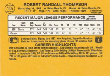Rob Thompson  baseball card collectible - Main Image 2