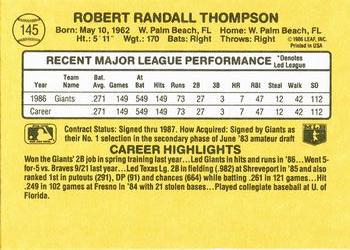 Rob Thompson  baseball card collectible - Main Image 2