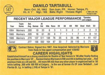 Danny Tartabull  baseball card collectible - Main Image 2