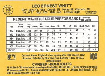 Ernie Whitt  baseball card collectible - Main Image 2