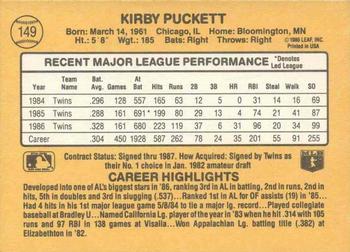 Kirby Puckett  baseball card collectible - Main Image 2