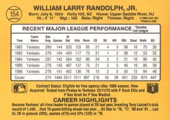 Willie Randolph  baseball card collectible - Main Image 2