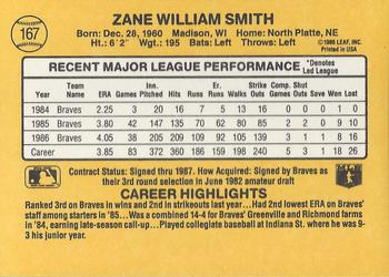 Zane Smith  baseball card collectible - Main Image 2