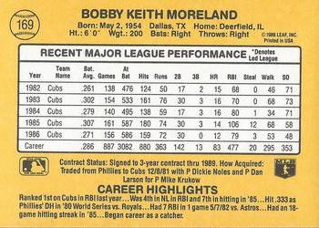 Keith Moreland  baseball card collectible - Main Image 2