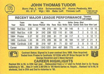 John Tudor  baseball card collectible - Main Image 2