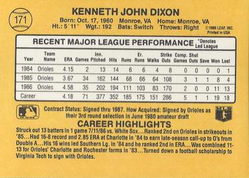 Ken Dixon  baseball card collectible - Main Image 2