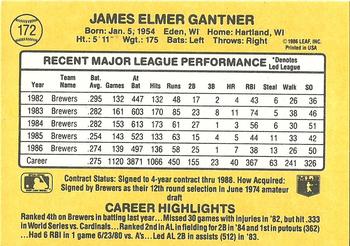 Jim Gantner  baseball card collectible - Main Image 2