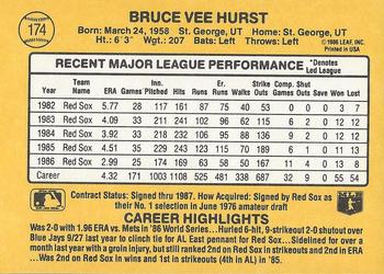 Bruce Hurst  baseball card collectible - Main Image 2