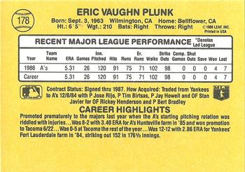 Eric Plunk  baseball card collectible - Main Image 2