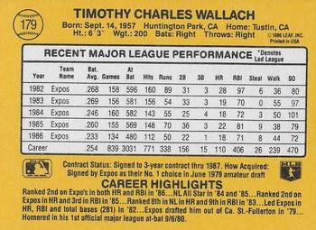 Tim Wallach  baseball card collectible - Main Image 2