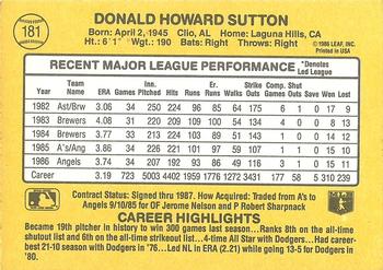 Don Sutton  baseball card collectible - Main Image 2