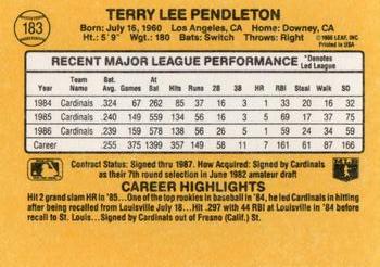 Terry Pendleton  baseball card collectible - Main Image 2