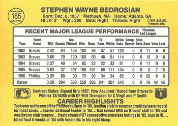 Steve Bedrosian  baseball card collectible - Main Image 2