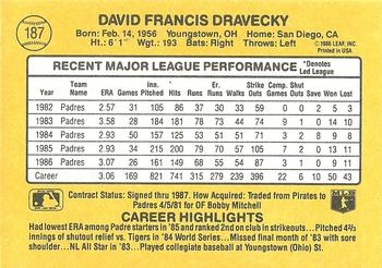 Dave Dravecky  baseball card collectible - Main Image 2