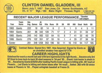 Dan Gladden  baseball card collectible - Main Image 2