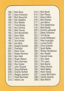 Checklist: 134-239  baseball card collectible - Main Image 2