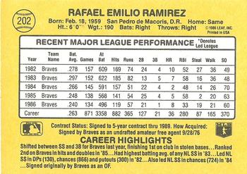 Rafael Ramirez  baseball card collectible - Main Image 2