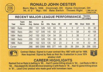 Ron Oester  baseball card collectible - Main Image 2