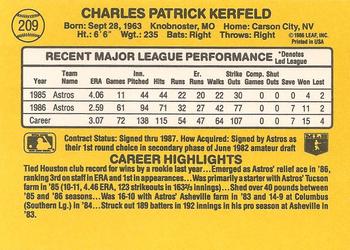 Charlie Kerfeld  baseball card collectible - Main Image 2