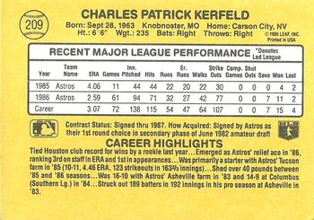 Charlie Kerfeld  baseball card collectible - Main Image 2