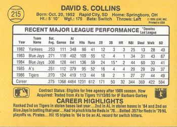 Dave Collins  baseball card collectible - Main Image 2