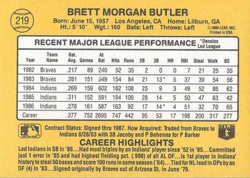 Brett Butler  baseball card collectible - Main Image 2