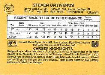 Steve Ontiveros  baseball card collectible - Main Image 2