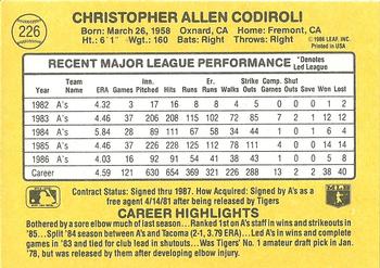 Chris Codiroli  baseball card collectible - Main Image 2