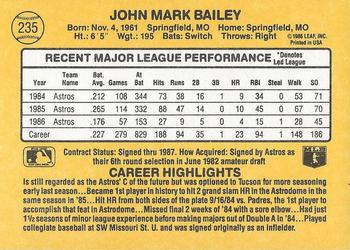 Mark Bailey  baseball card collectible - Main Image 2