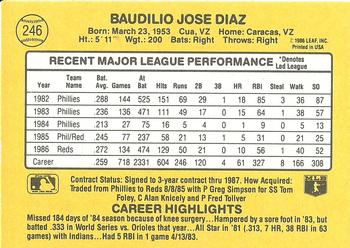Bo Diaz  baseball card collectible - Main Image 2