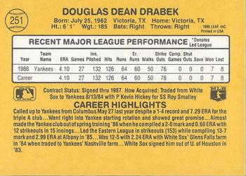 Doug Drabek  baseball card collectible - Main Image 2