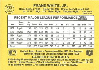 Frank White  baseball card collectible - Main Image 2