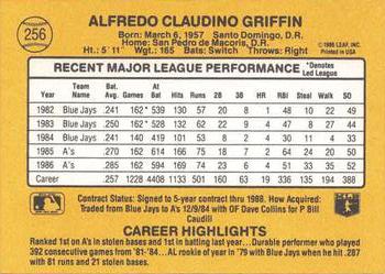 Alfredo Griffin  baseball card collectible - Main Image 2