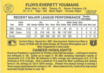 Floyd Youmans  baseball card collectible - Main Image 2