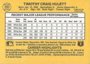 Tim Hulett  baseball card collectible - Main Image 2