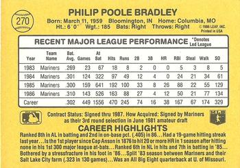 Phil Bradley  baseball card collectible - Main Image 2