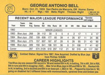 George Bell  baseball card collectible - Main Image 2