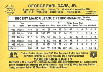 Storm Davis  baseball card collectible - Main Image 2