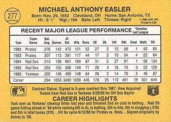 Mike Easler  baseball card collectible - Main Image 2