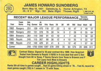 Jim Sundberg  baseball card collectible - Main Image 2