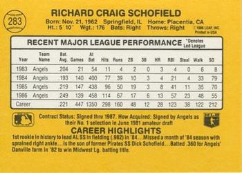 Dick Schofield  baseball card collectible - Main Image 2