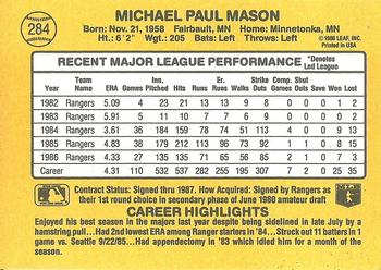 Mike Mason  baseball card collectible - Main Image 2