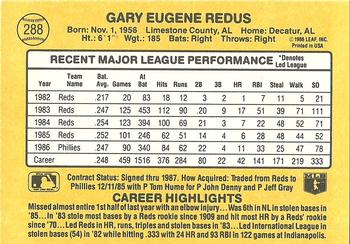 Gary Redus  baseball card collectible - Main Image 2